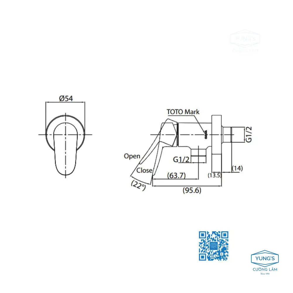 Sen tắm gật gù nước lạnh TBS04101V | Thiết Bị Vệ Sinh TOTO