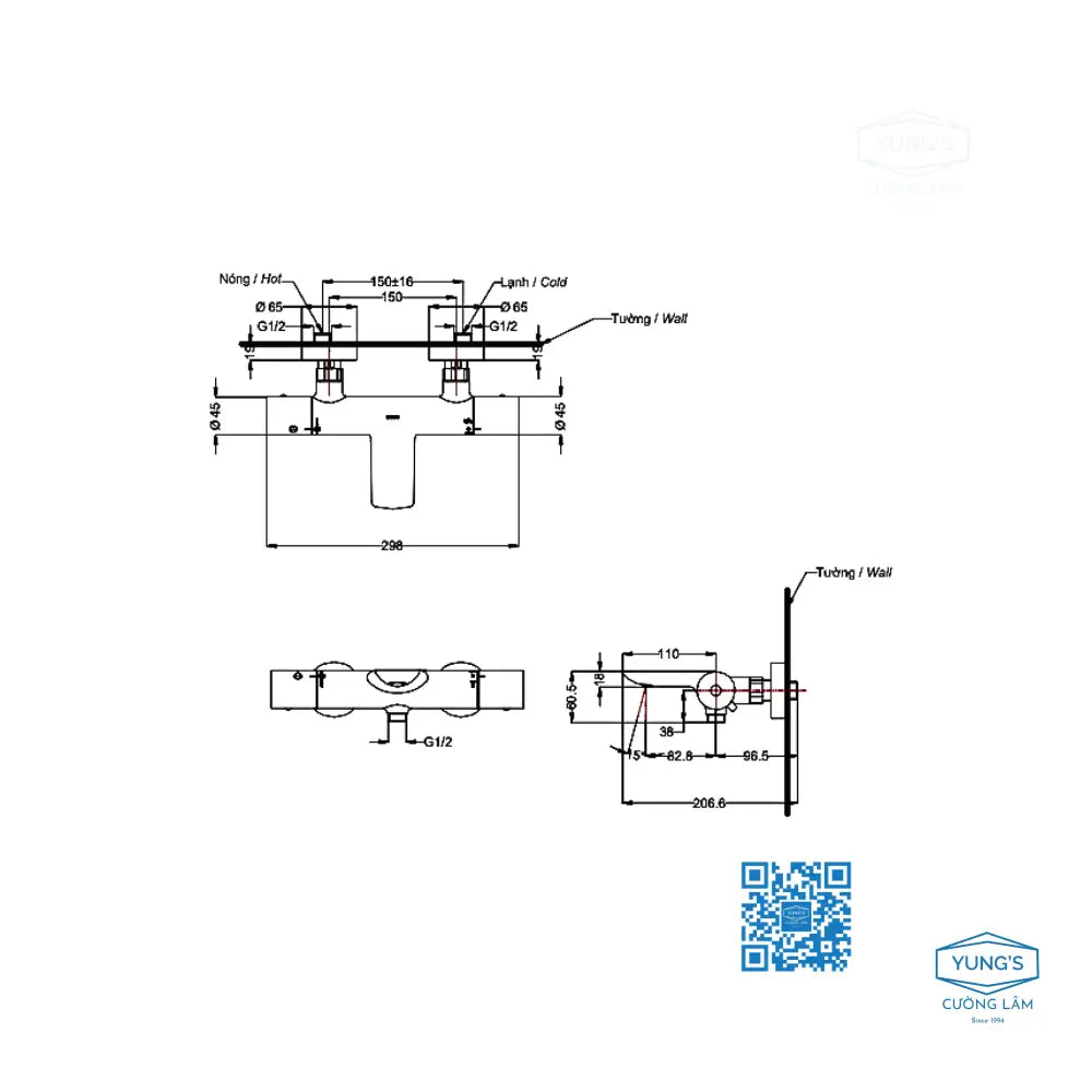 Sen tắm nhiệt độ TBV01402BA | Thiết Bị Vệ Sinh TOTO