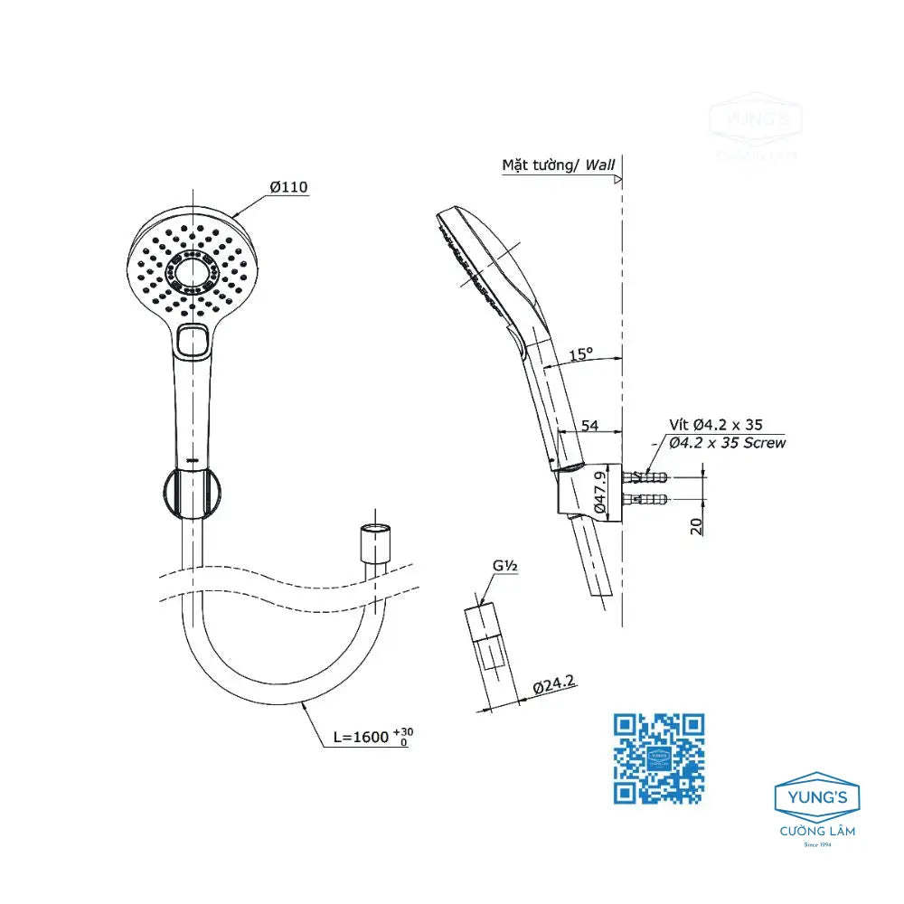 Bộ sen cây TBW01002BA TBG01302VA TBW01010A | Thiết Bị Vệ Sinh TOTO