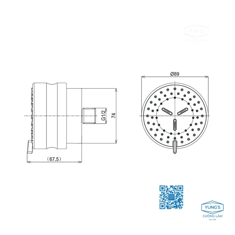 Vòi hoa sen âm tường TBW07017A | Thiết Bị Vệ Sinh TOTO