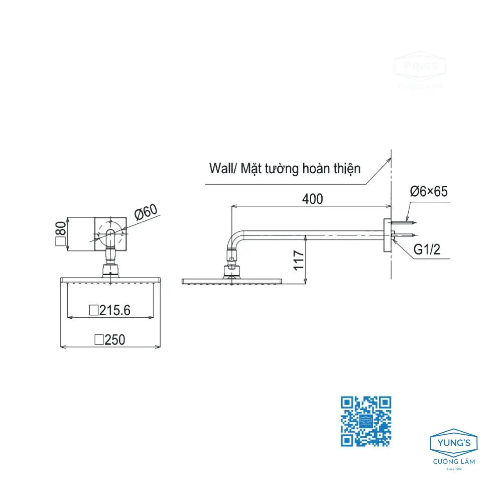 Bát sen gắn trần TBW08002A | Thiết Bị Vệ Sinh TOTO