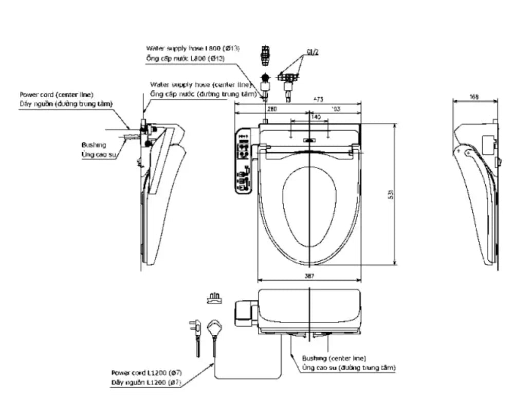 Tcf23710Aaa#Nw1 衛洗麗電子馬桶蓋