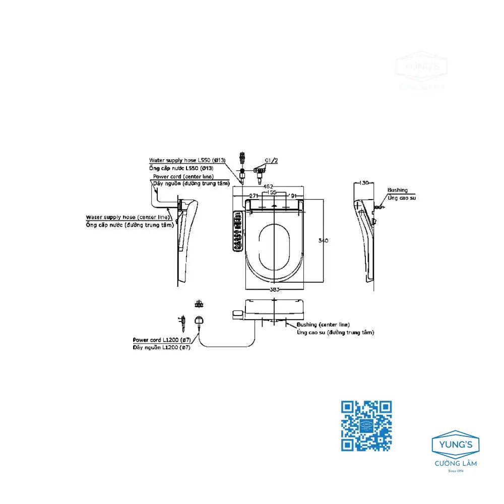 Tcf33320Gaa#Nw1 Nắp Rửa Điện Tử Washlet