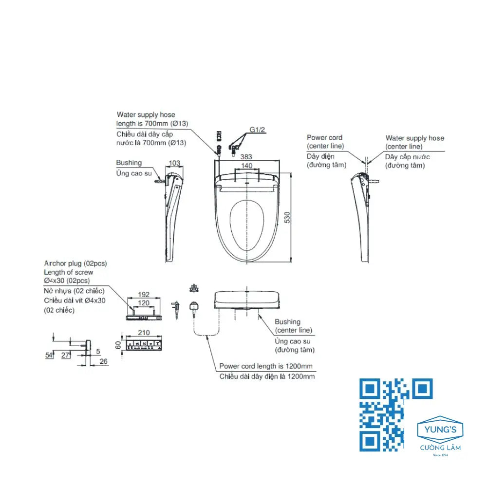 Tcf47360Gaa Nắp Rửa Điện Tử Washlet