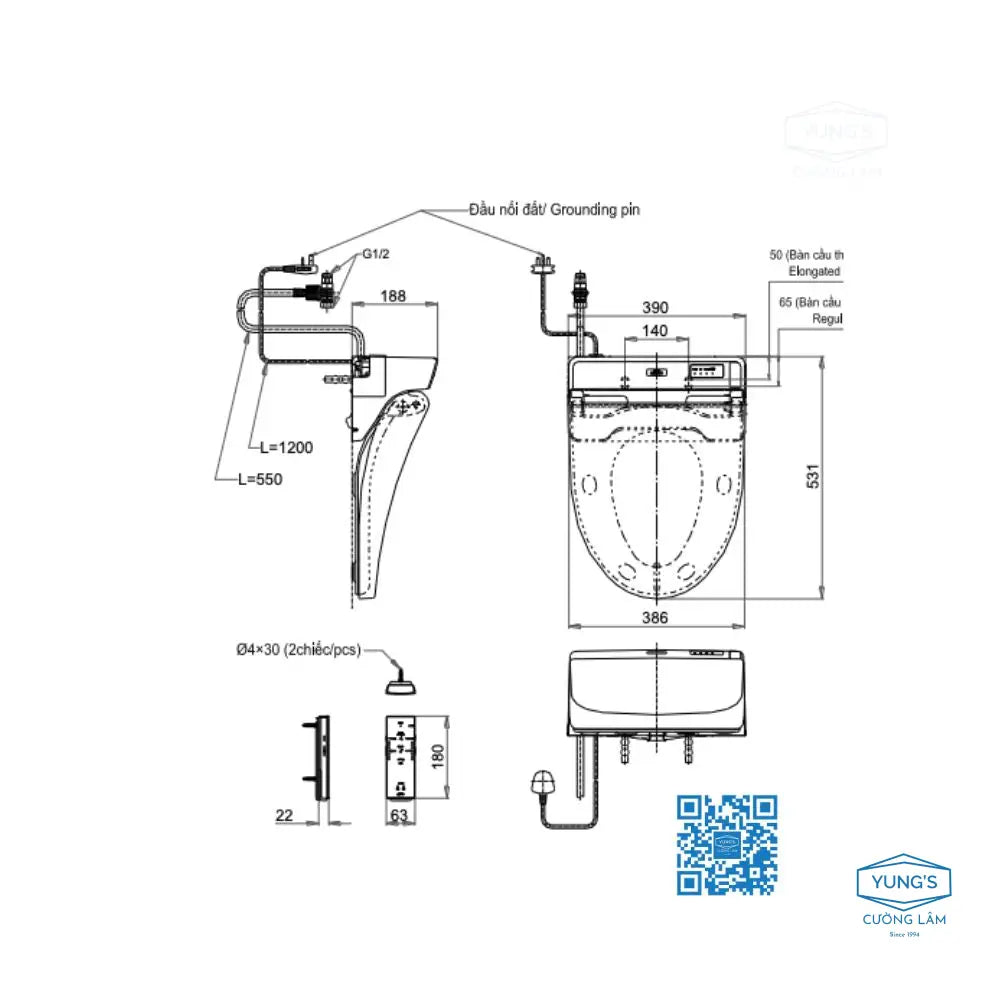 Tcf6531Z#Nw1 Nắp Rửa Điện Tử Washlet