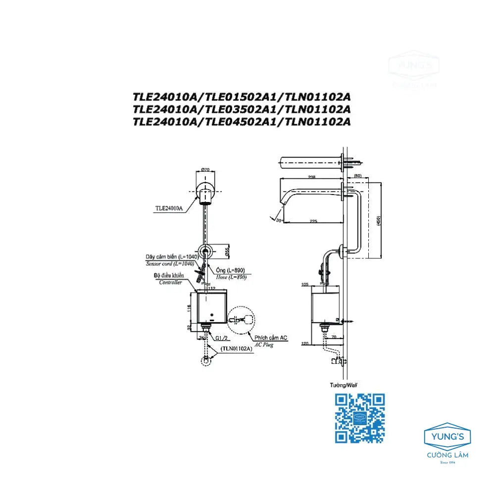 Vòi Lavabo cảm ứng TLE24010A | Thiết Bị Vệ Sinh TOTO