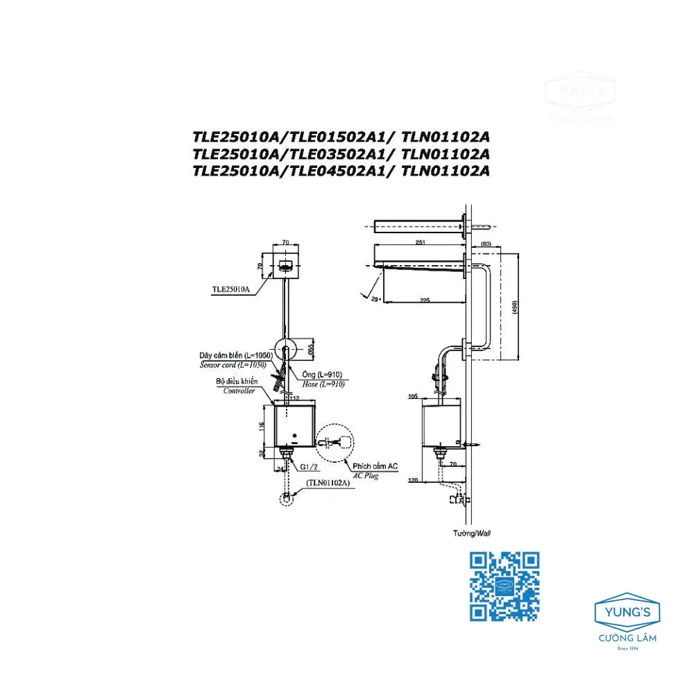 Vòi cảm ứng tự động TLE25010A | Thiết Bị Vệ Sinh TOTO