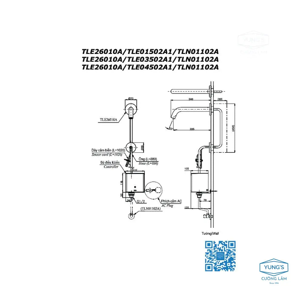 Vòi cảm ứng tự động TLE26010A | Thiết Bị Vệ Sinh TOTO