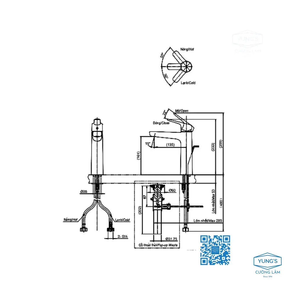 Tlg03303V Vòi Lavabo Nóng Lạnh