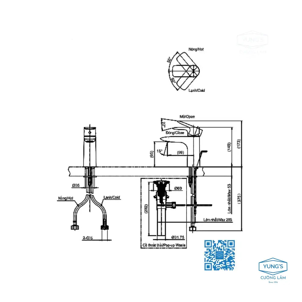 Tlg04301V Vòi Lavabo Nóng Lạnh