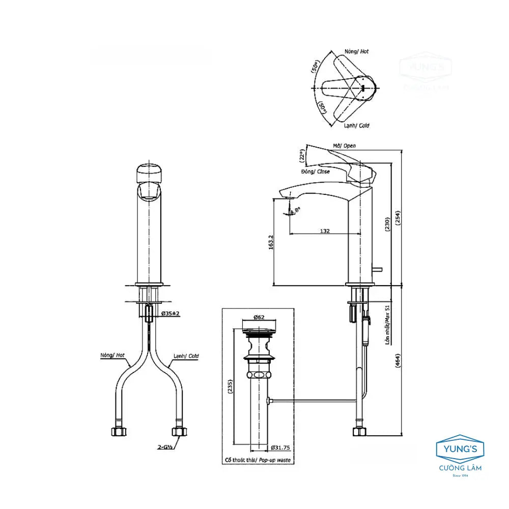 Tlg09303V Vòi Lavabo Nóng Lạnh