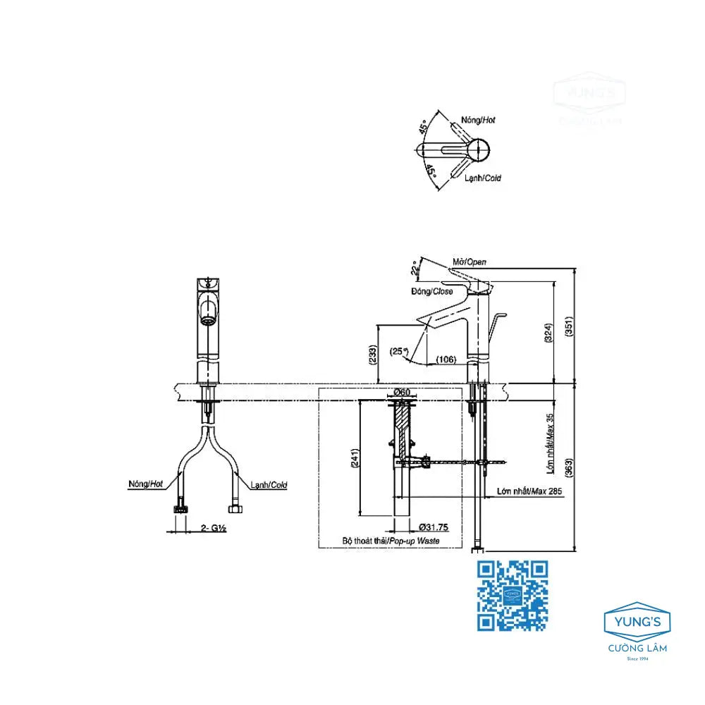 Tls01307V Vòi Lavabo Nóng Lạnh