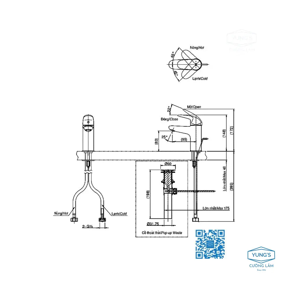 Tls03301V Vòi Lavabo Nóng Lạnh