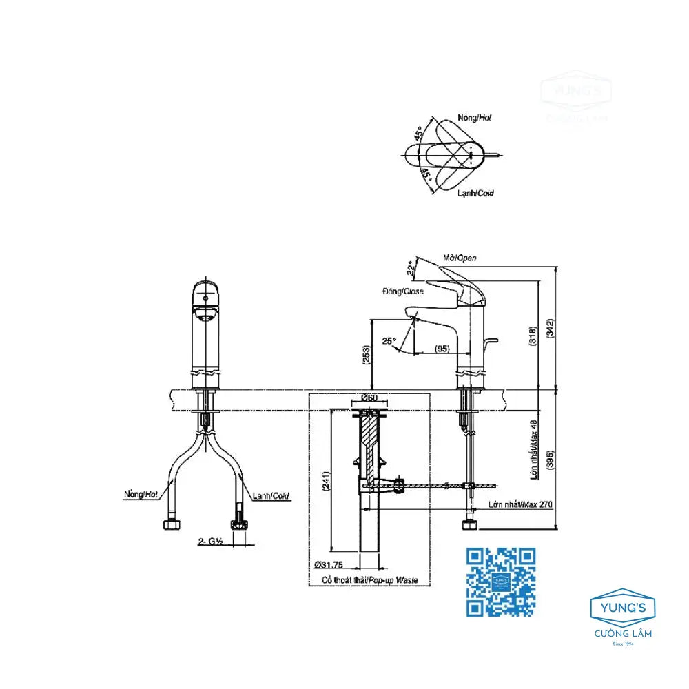 Tls03305V Vòi Lavabo Nóng Lạnh