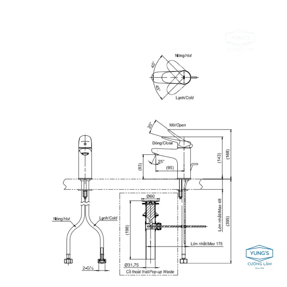 Tls04301V Vòi Lavabo Nóng Lạnh