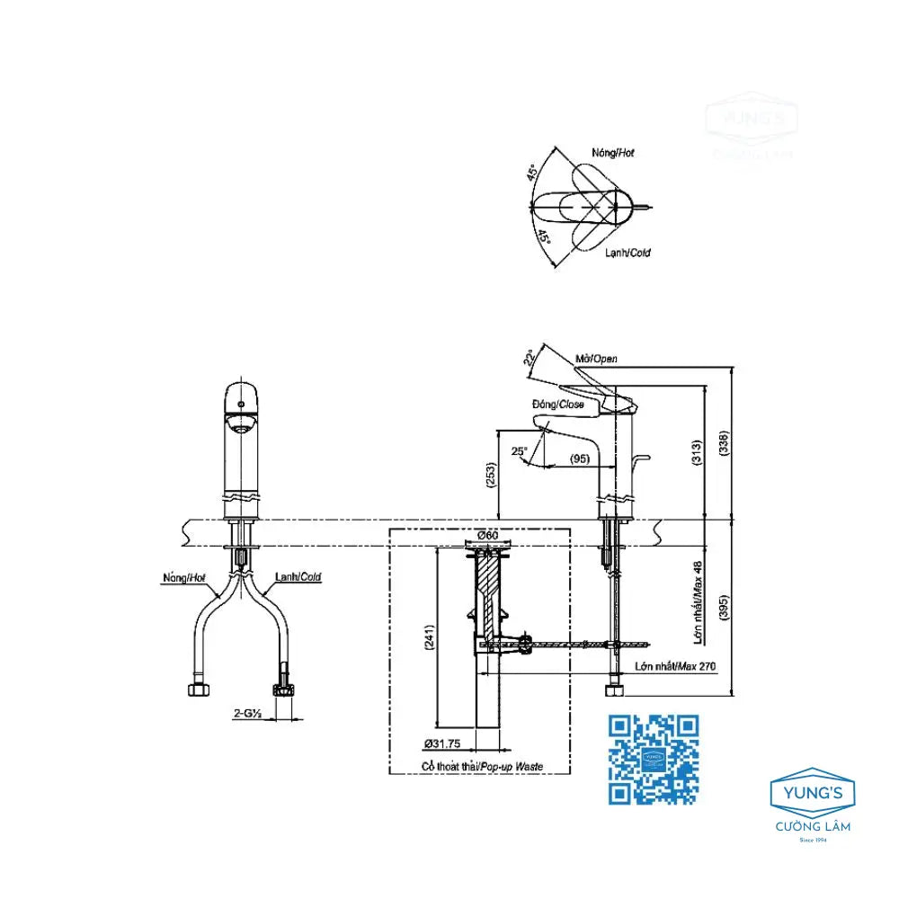 Tls04306V Vòi Lavabo Nóng Lạnh