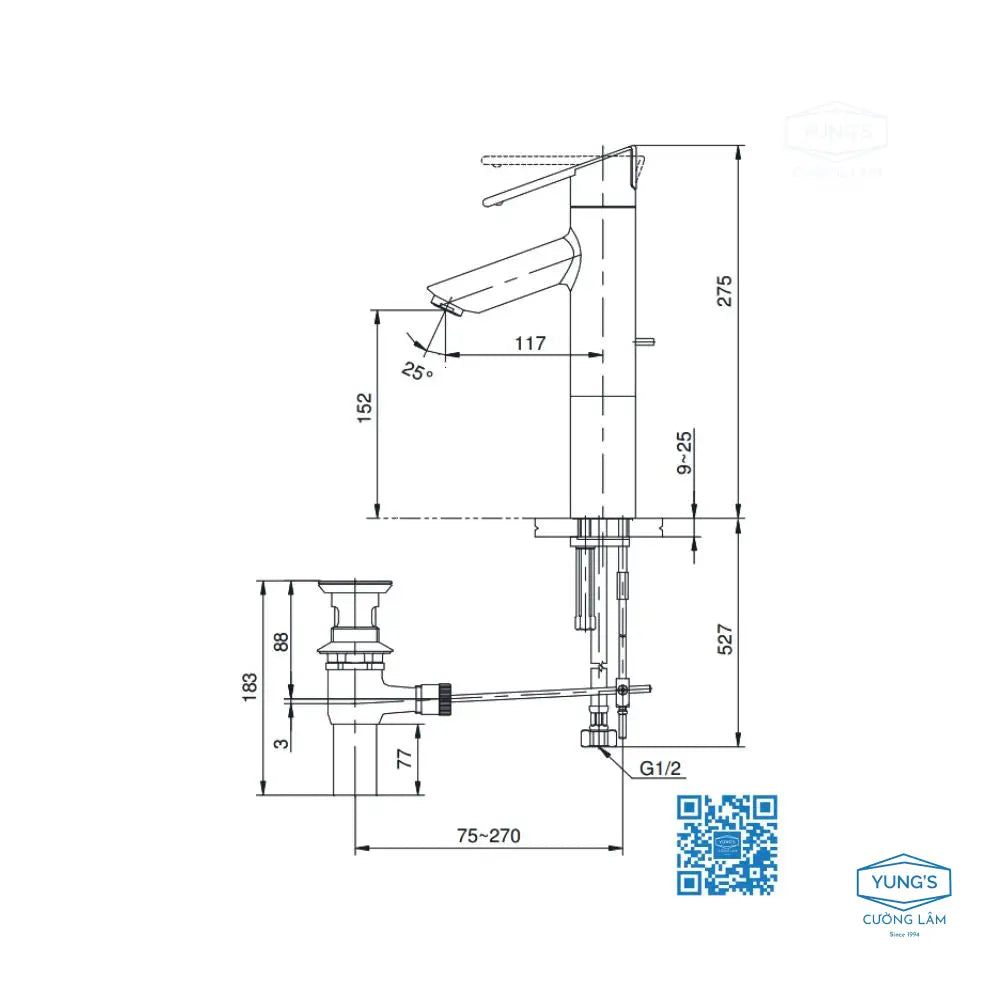 Vòi chậu gật gù nóng lạnh TS240AX | Thiết Bị Vệ Sinh TOTO