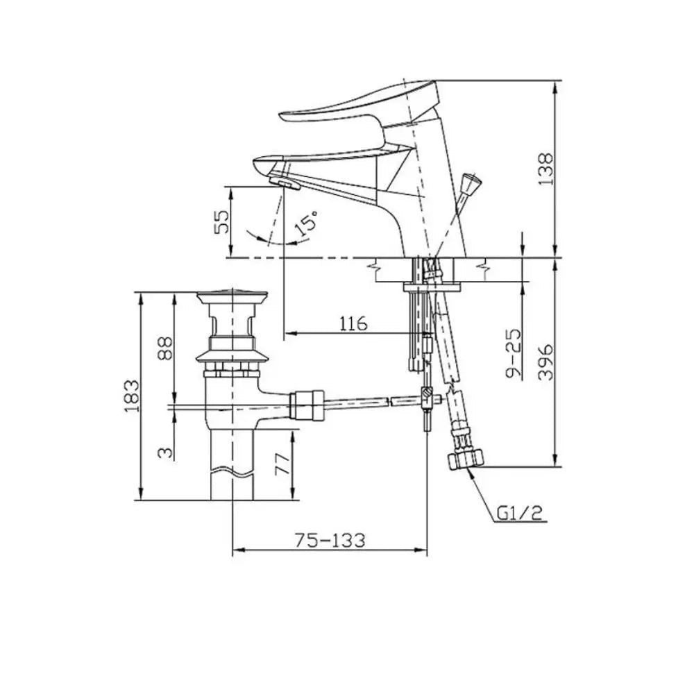 Ts260A Vòi Lavabo Nóng Lạnh