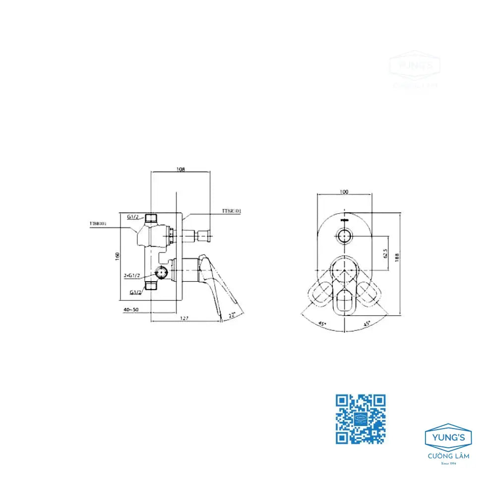 Van gật gù điều chỉnh nóng lạnh REI-R TTBR301 TTBB301 | Thiết Bị Vệ Si…