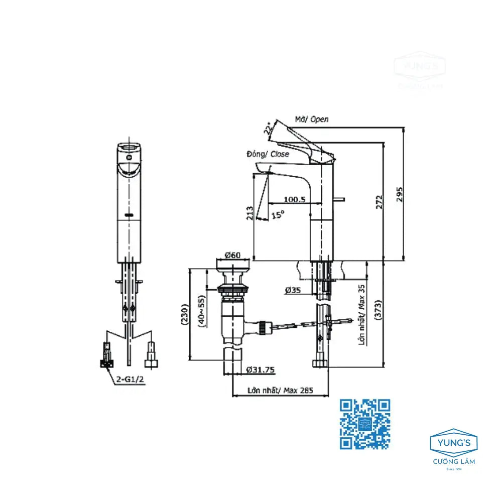 Ttlr301Fv-1R Vòi Lavabo Nóng Lạnh