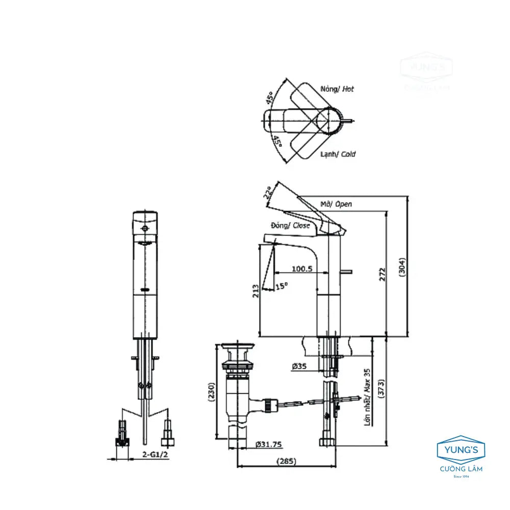 Ttlr302Fv-1 Vòi Lavabo Nóng Lạnh