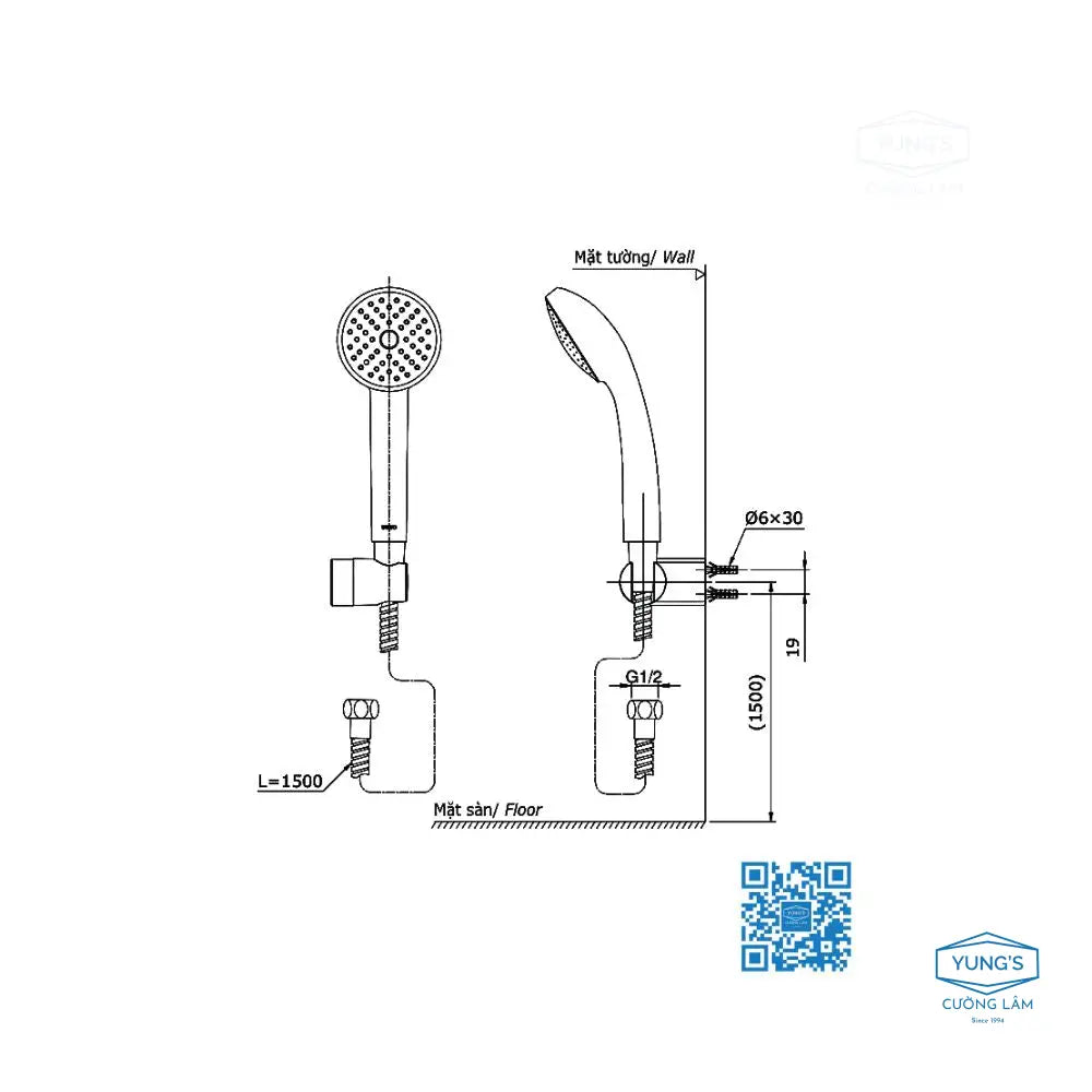 Ttmr302V Dgh104Zr Sen Tắm Gắn Tường