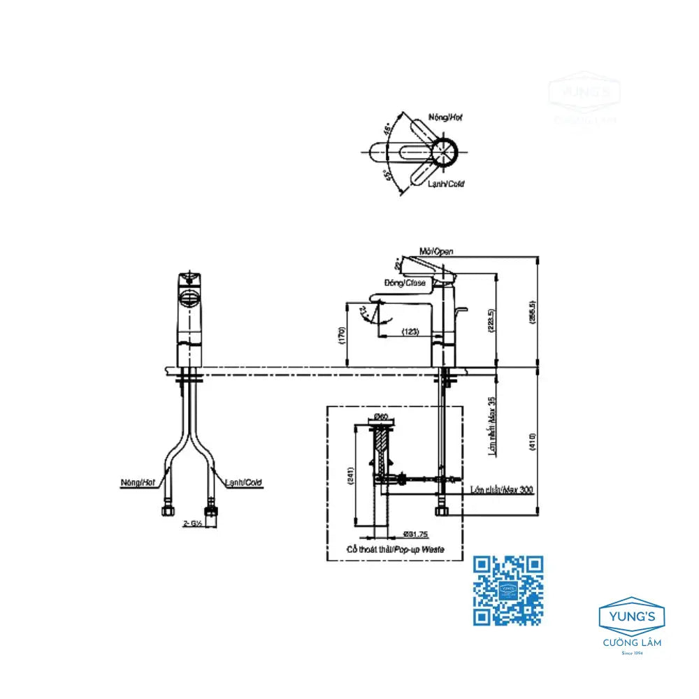 Tvlm111Ns Vòi Lavabo Nóng Lạnh