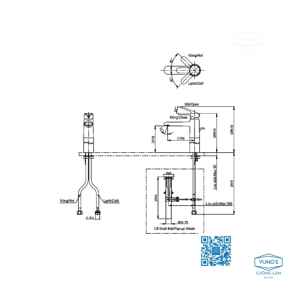 Tvlm112Ns Vòi Lavabo Nóng Lạnh