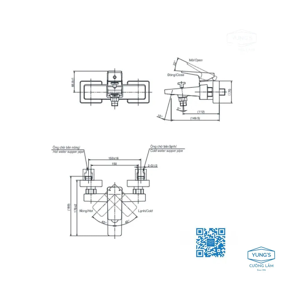 Tvsm110Rur Dgh104Zr Sen Tắm Gắn Tường