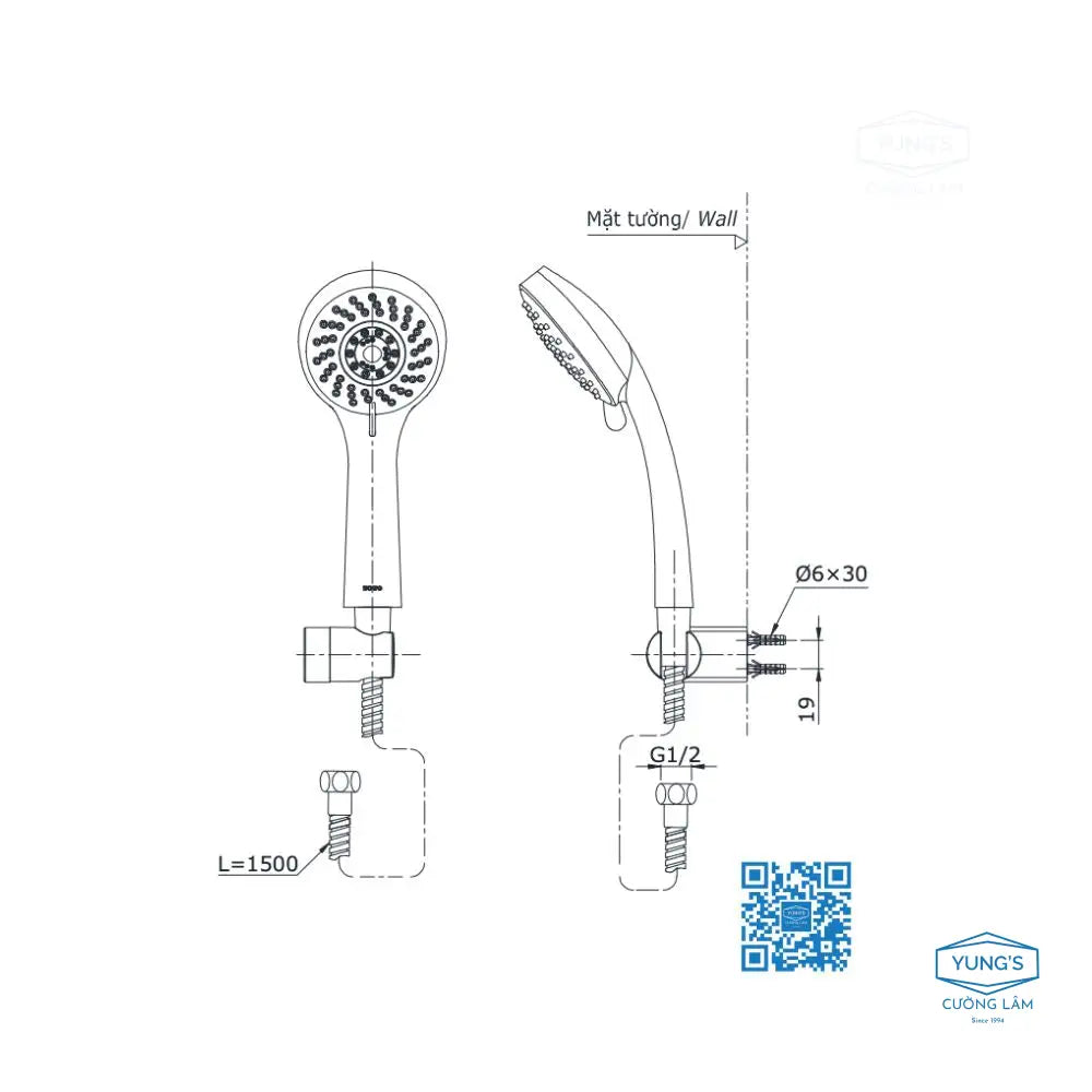 Tvsm110Rur Dgh108Zr Sen Tắm Gắn Tường