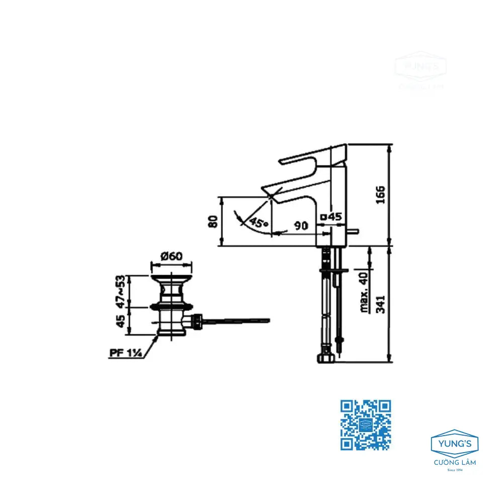 Vòi chậu gật gù nóng lạnh TX115LI | Thiết Bị Vệ Sinh TOTO