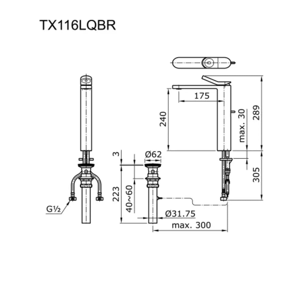 Tx116Lqbr 冷熱洗手盆水龍頭