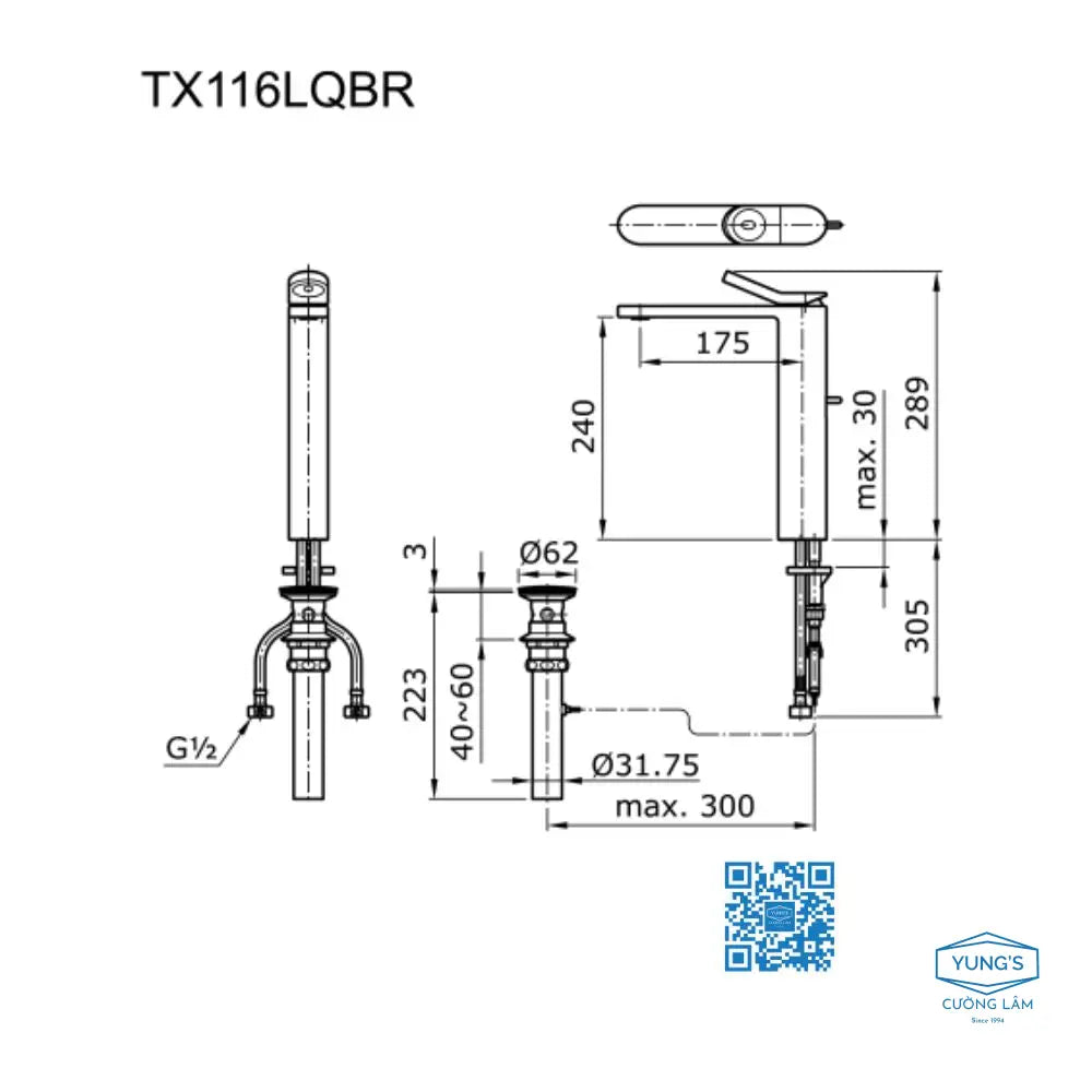 Tx116Lqbr Vòi Lavabo Nóng Lạnh