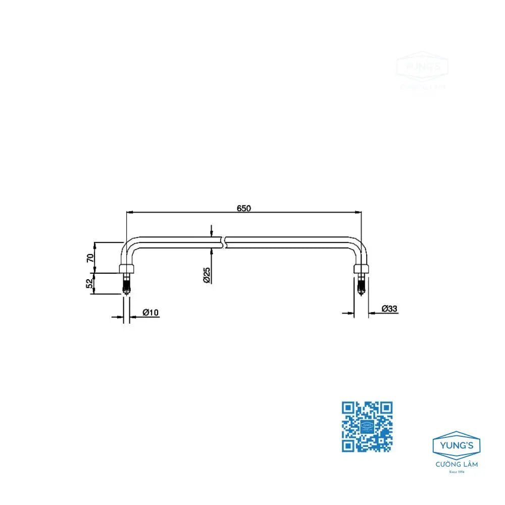 Thanh tay vịn TX3A3 | Thiết Bị Vệ Sinh TOTO