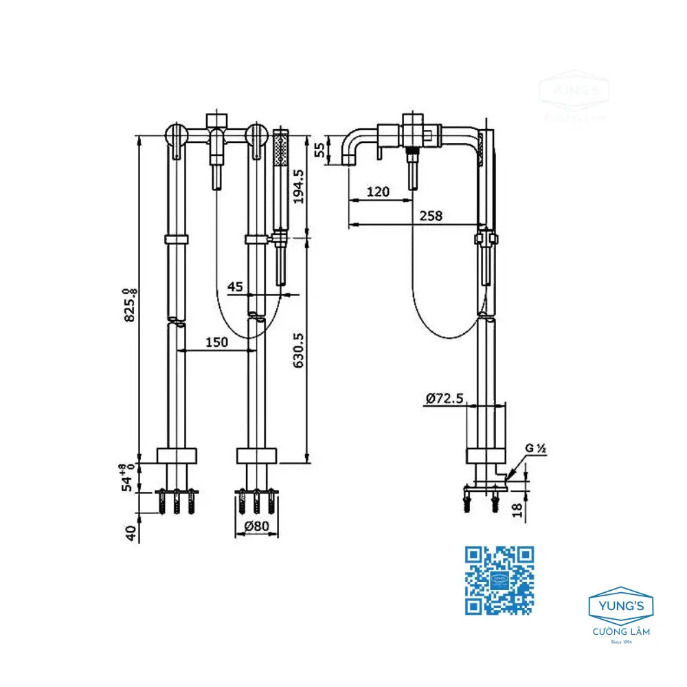 Vòi bồn tắm đặt sàn TX445SESV3 | Thiết Bị Vệ Sinh TOTO