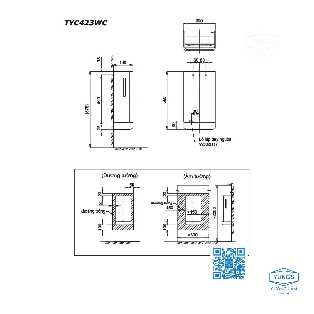 Máy sấy tay tốc độ cao hai mặt TYC423WC | Thiết Bị Vệ Sinh TOTO