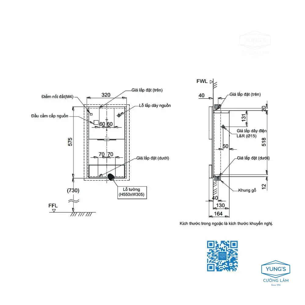 Máy sấy tay tự động âm tường TYC602 | Thiết Bị Vệ Sinh TOTO