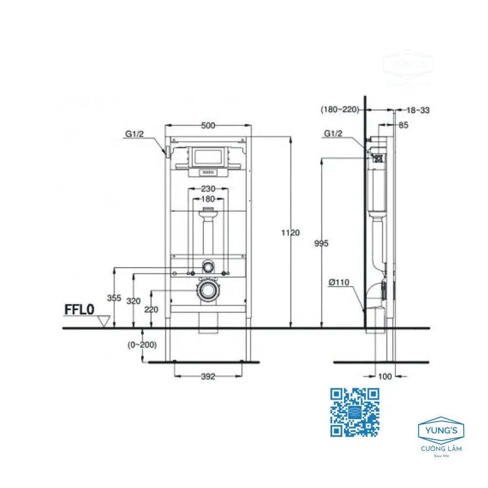 Mặt nạ xả nhấn WH045D | Thiết Bị Vệ Sinh TOTO