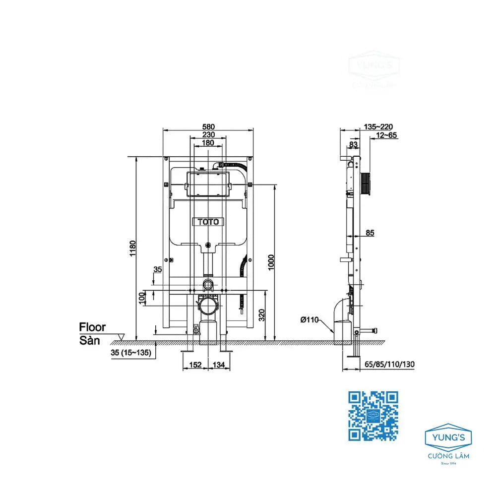 Wh172A Phụ Kiện Bàn Cầu Treo Tường