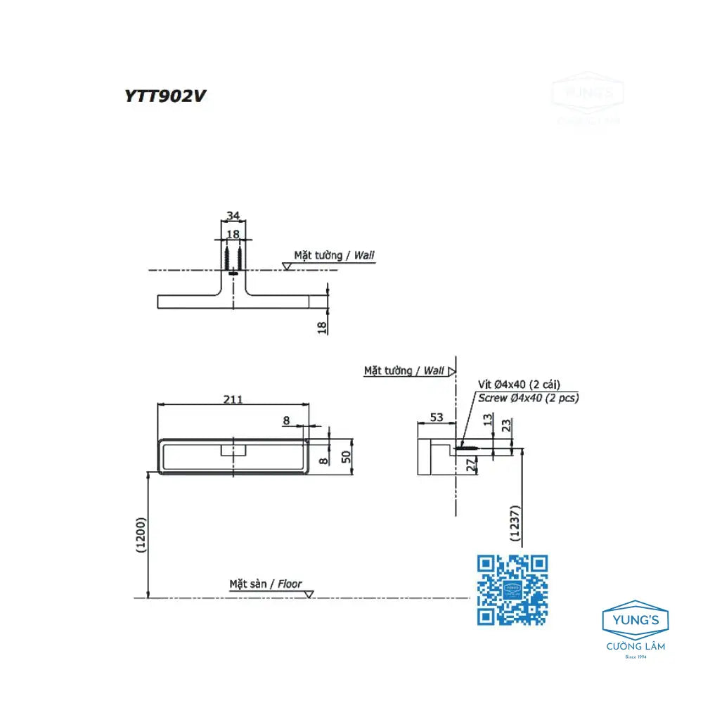 Vòng treo khăn G YTT902V | Thiết Bị Vệ Sinh TOTO